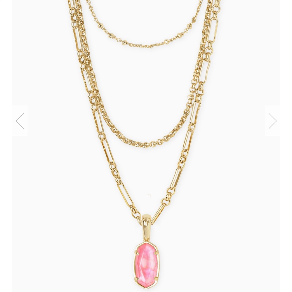 NEW Kendra Scott Elisa Gold Triple Strand Necklace